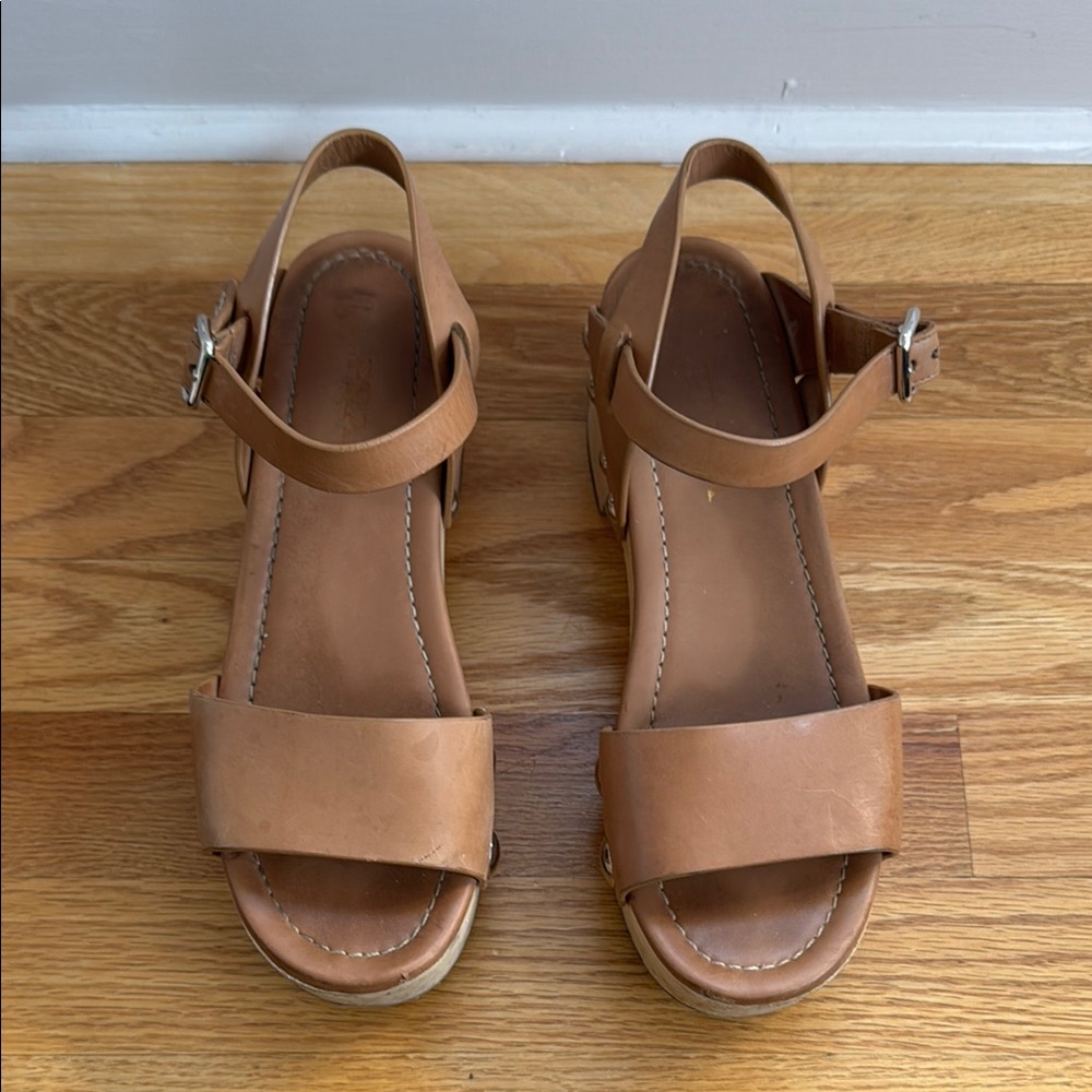 Prada Tan Leather Clogs